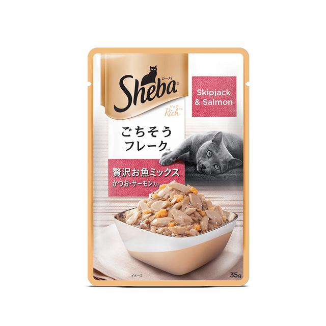 Sheba Skipjack & Salmon Fish Mix Cat Wet Food