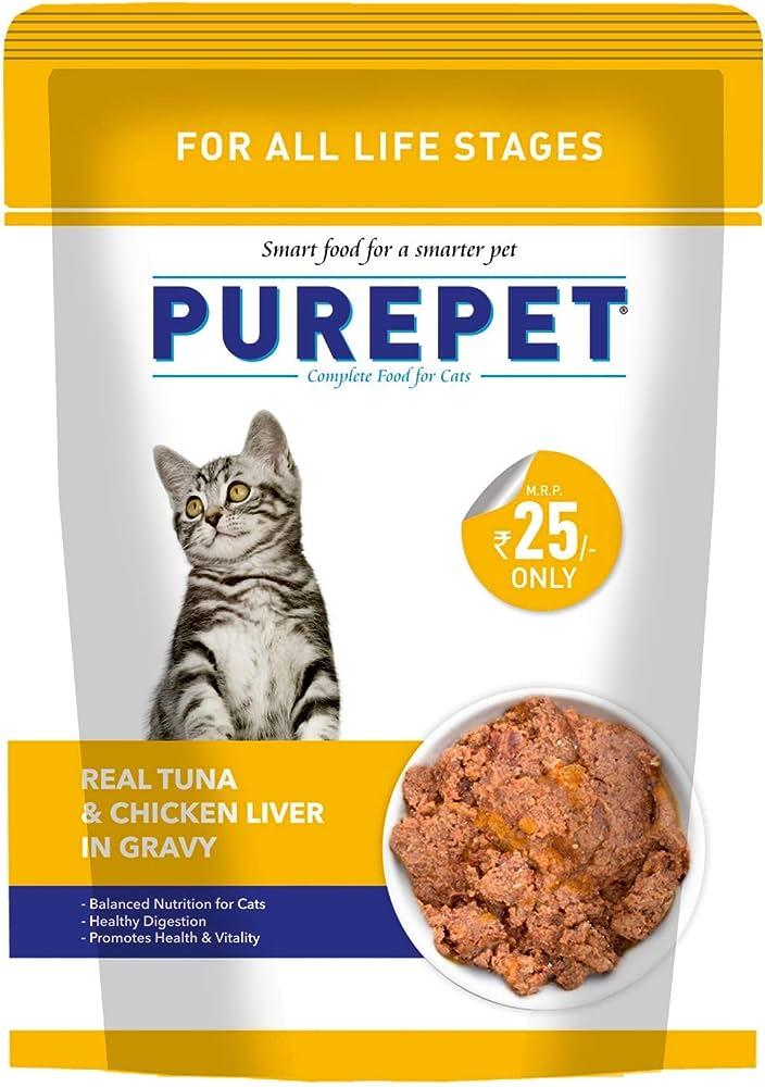 PUREPET REAL TUNA&CHICKEN LIVER IN GRAVY 70g