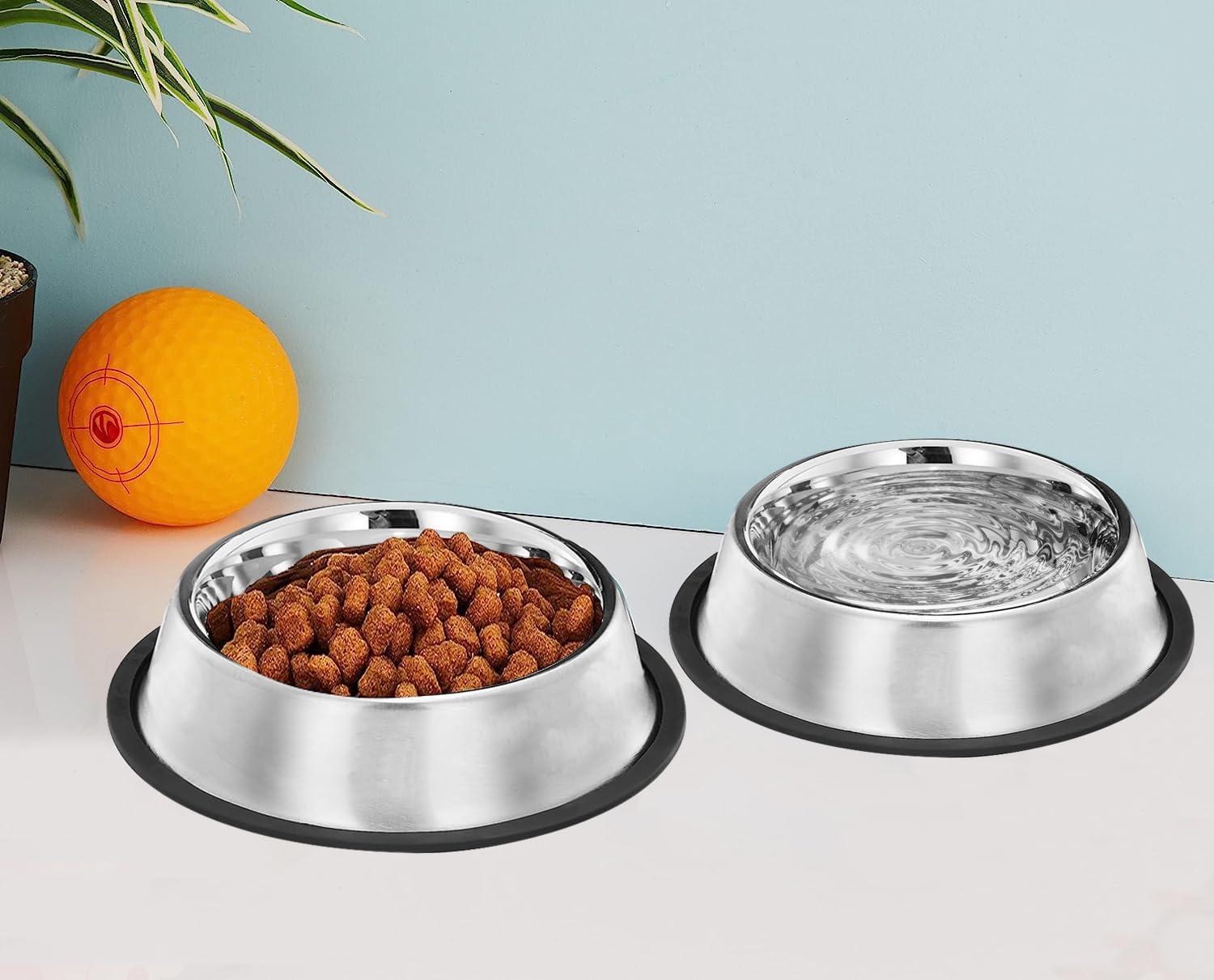 Anti Skid Stainless Steel Bowl (Extra-Small, Small, Large, Extra-Large, Giant Dogs)
